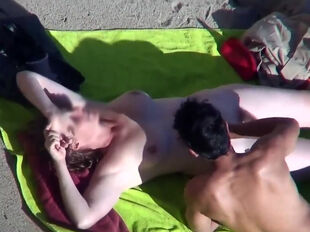 Naked beach safaris caught banging Naked duo